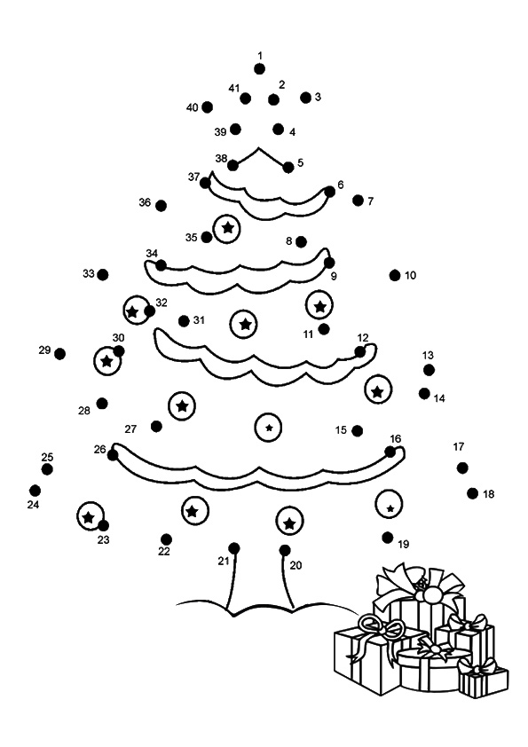 Christmas Tree Color By Number Printable