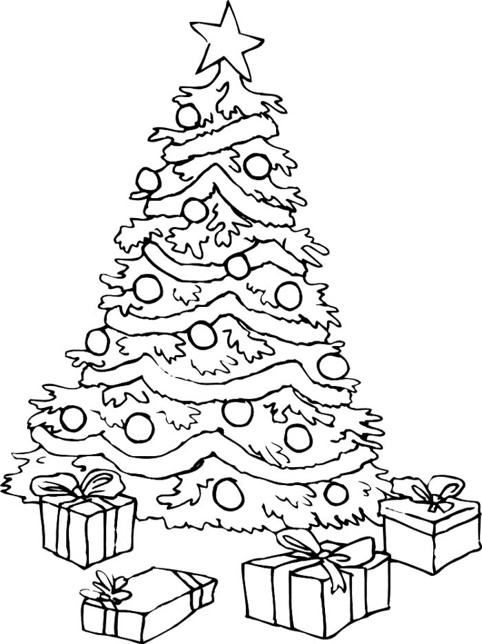 Classic Christmas Tree Coloring Page