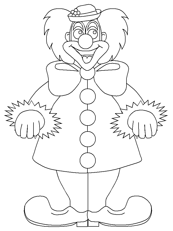 Circus Clown Coloring Page