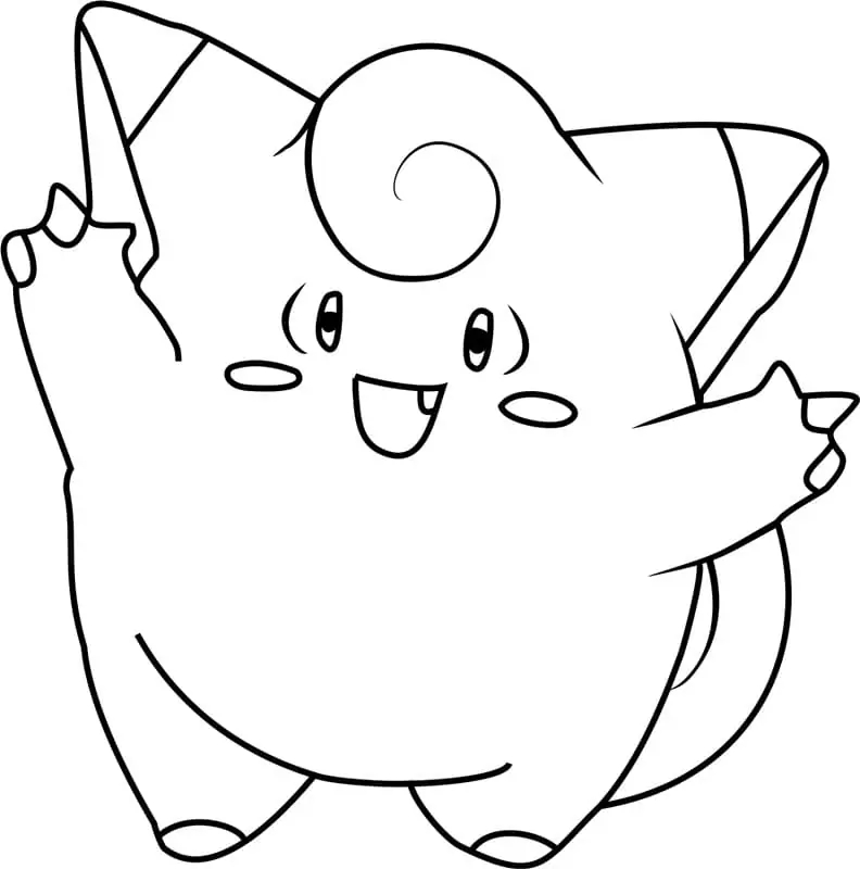 Clefairy Pokemon Coloring Page