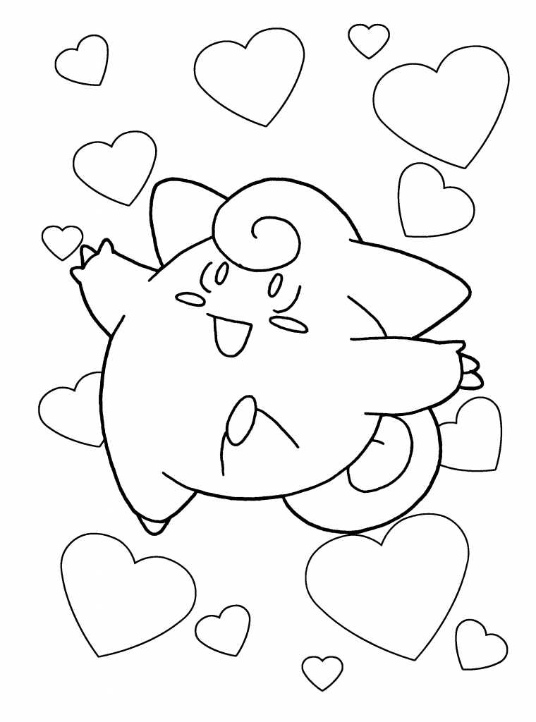 Clefairy Pokemon Coloring Pages