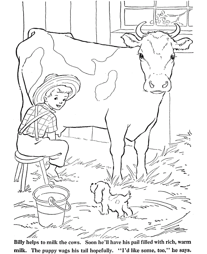 Coloring Page of Cow