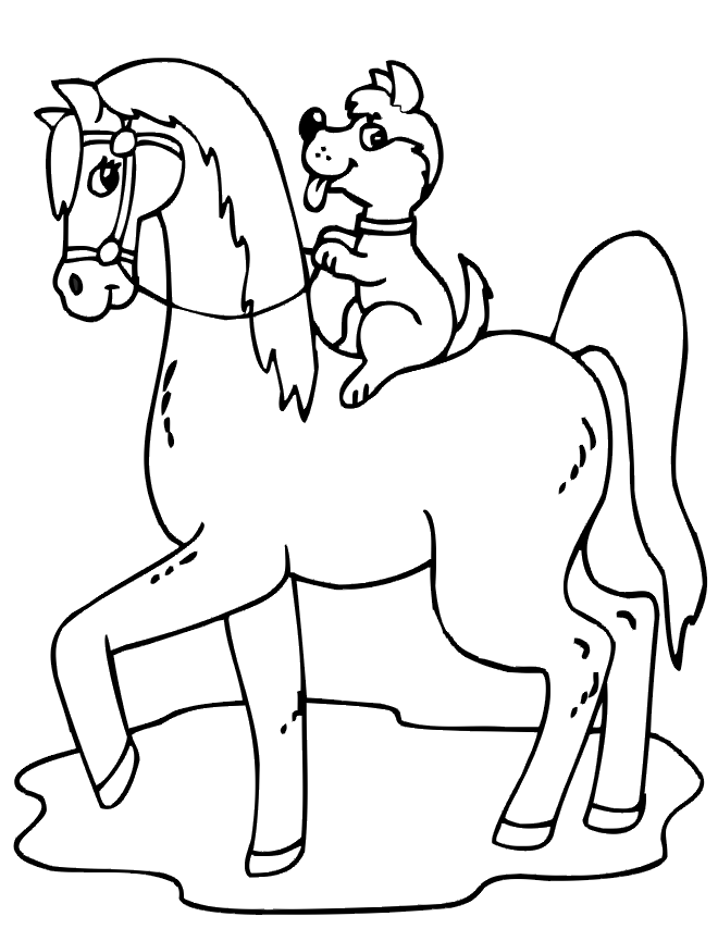 Coloring Page of Horse