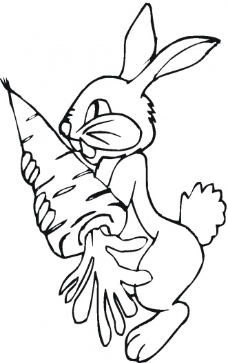 Coloring Page of Rabbit