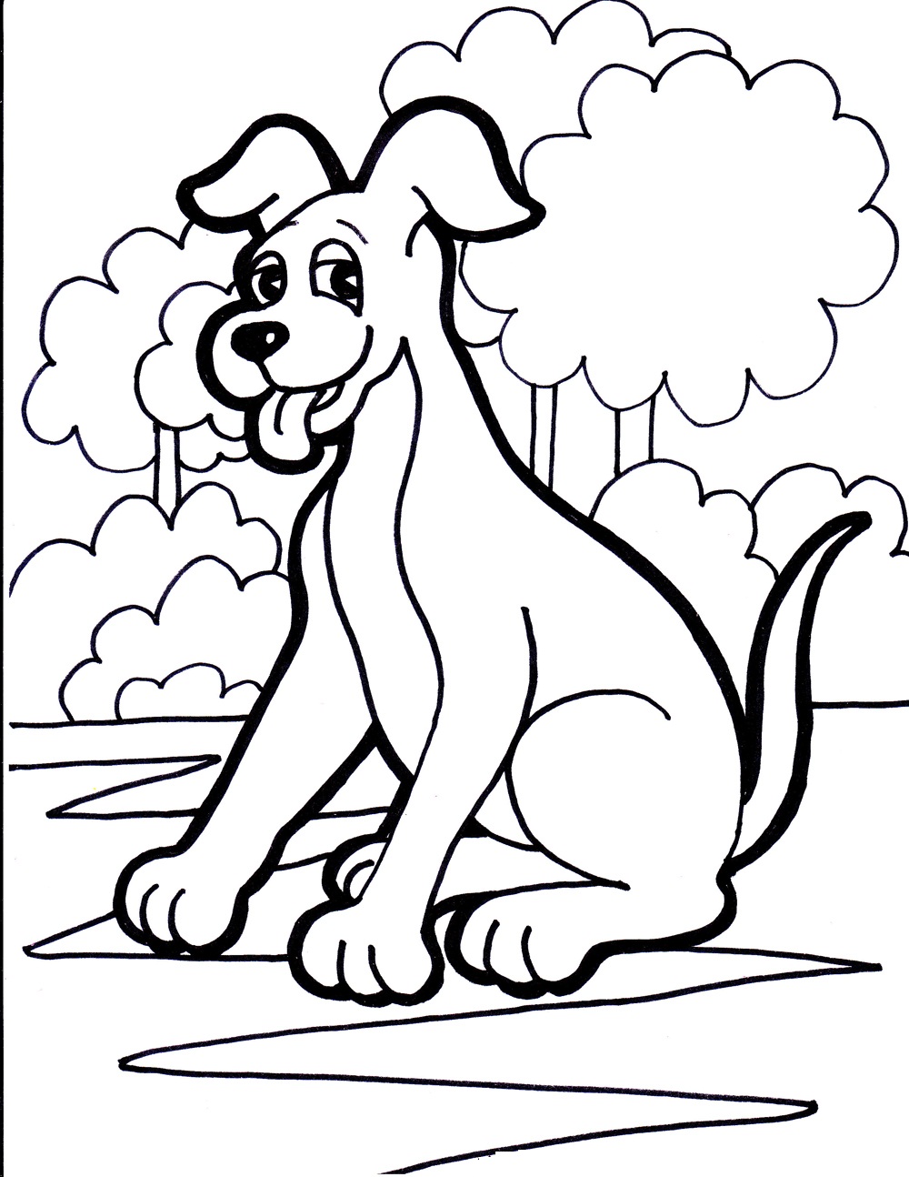 Printable Coloring Pages Of Dogs Customize And Print