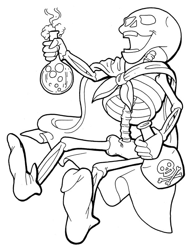 Skeleton Coloring Pages 10