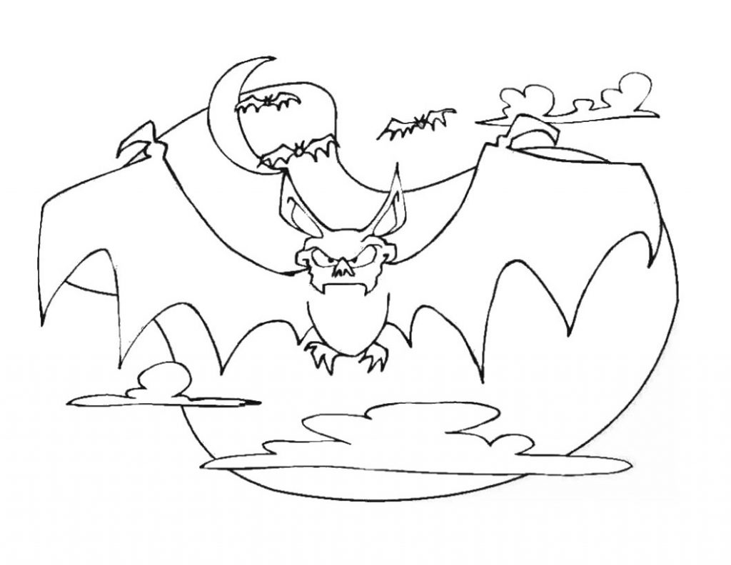 Coloring Pages of Bats