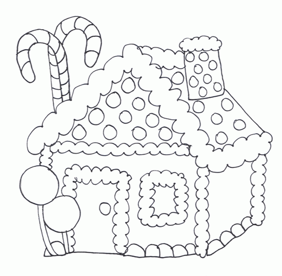 Coloring Pages of Gingerbread Houses