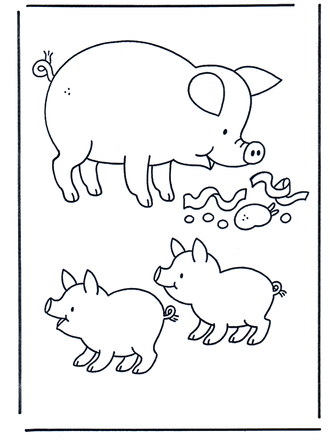 Coloring Pages of Pigs