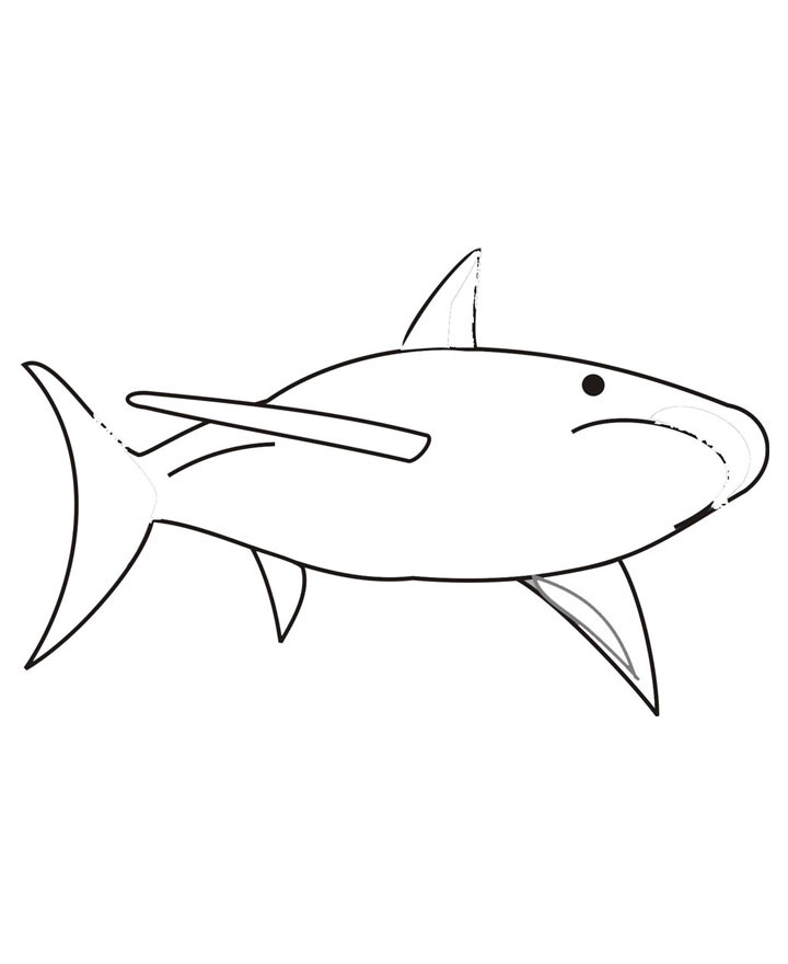 Coloring Pages of Sharks For Kids