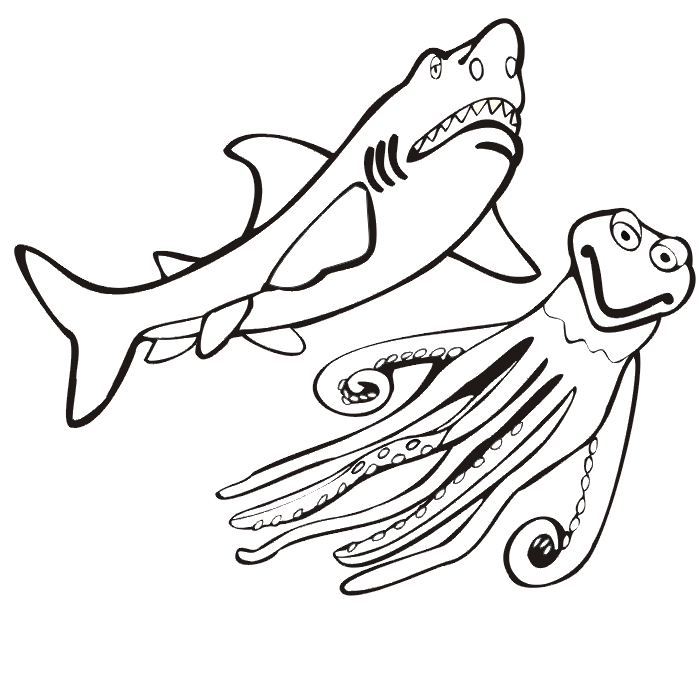 Coloring Pages of Sharks