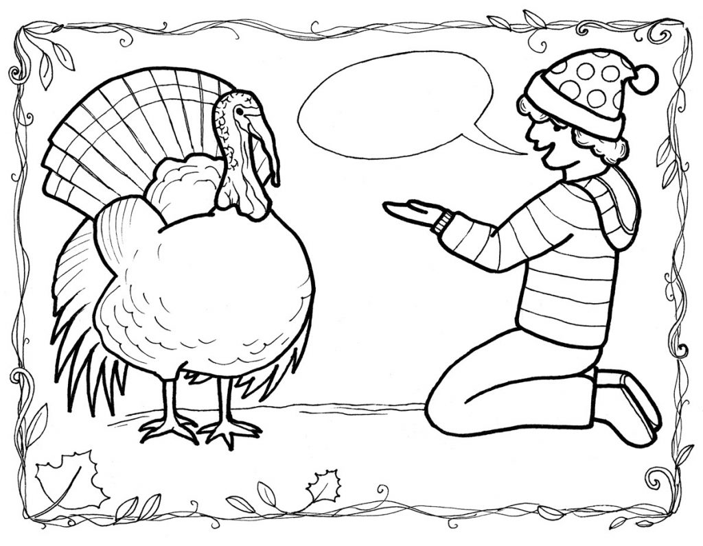 Coloring Pages of Turkeys For Thanksgiving