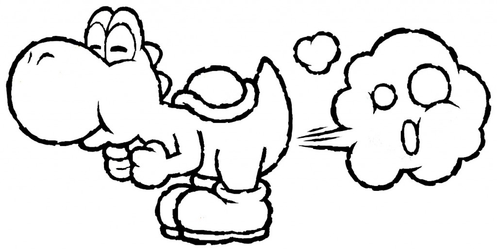 Coloring Pages of Yoshi