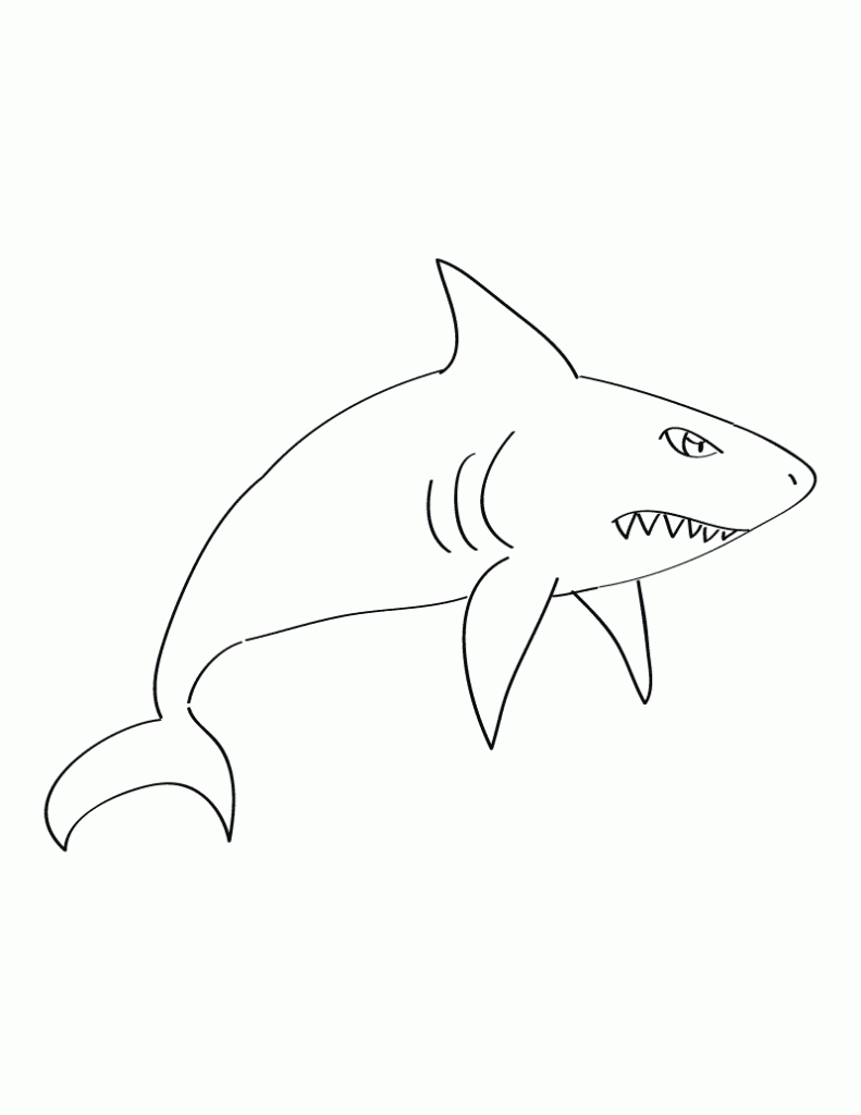 Coloring Pages of a Shark