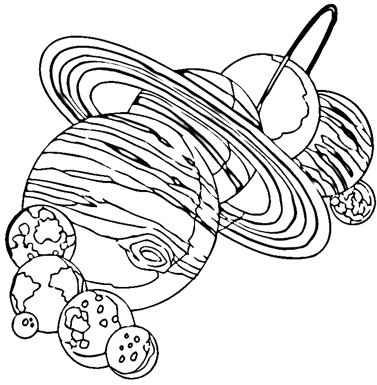Cool Solar System Coloring Page