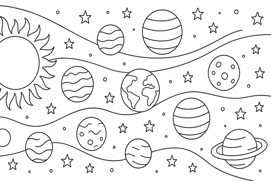 Cool Solar System Coloring Page