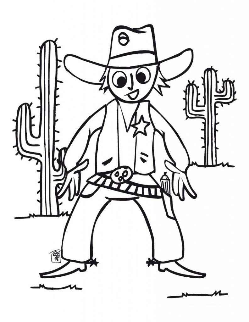 Cowboy Coloring Page