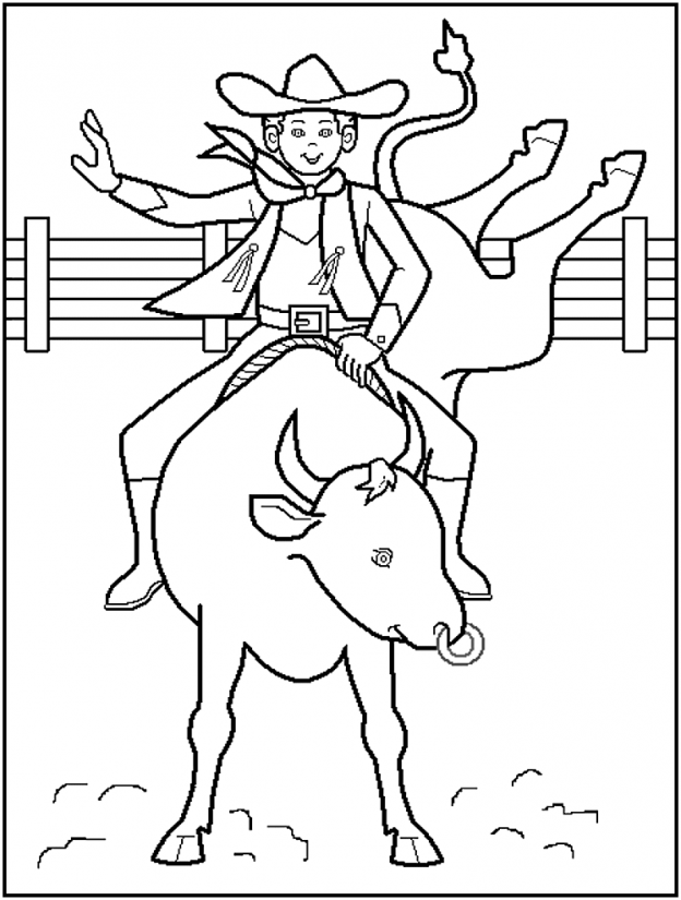 Cowboy Coloring Pages Free Coloring Pages