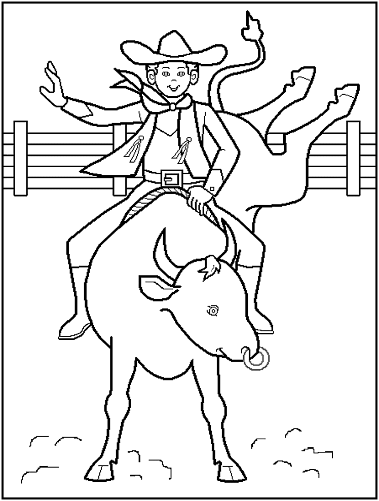 Cowboy Coloring Pages Printable