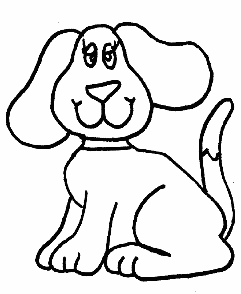 Cute Dog Drawing Coloring Page