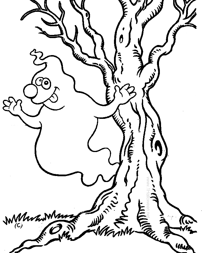 Cute Ghost Coloring Pages