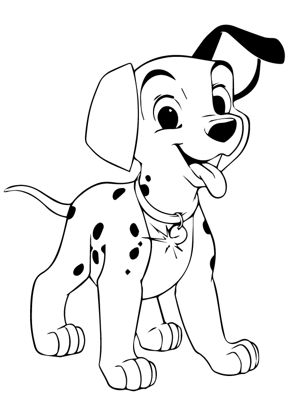 Dalmation Puppy Dog Coloring Page