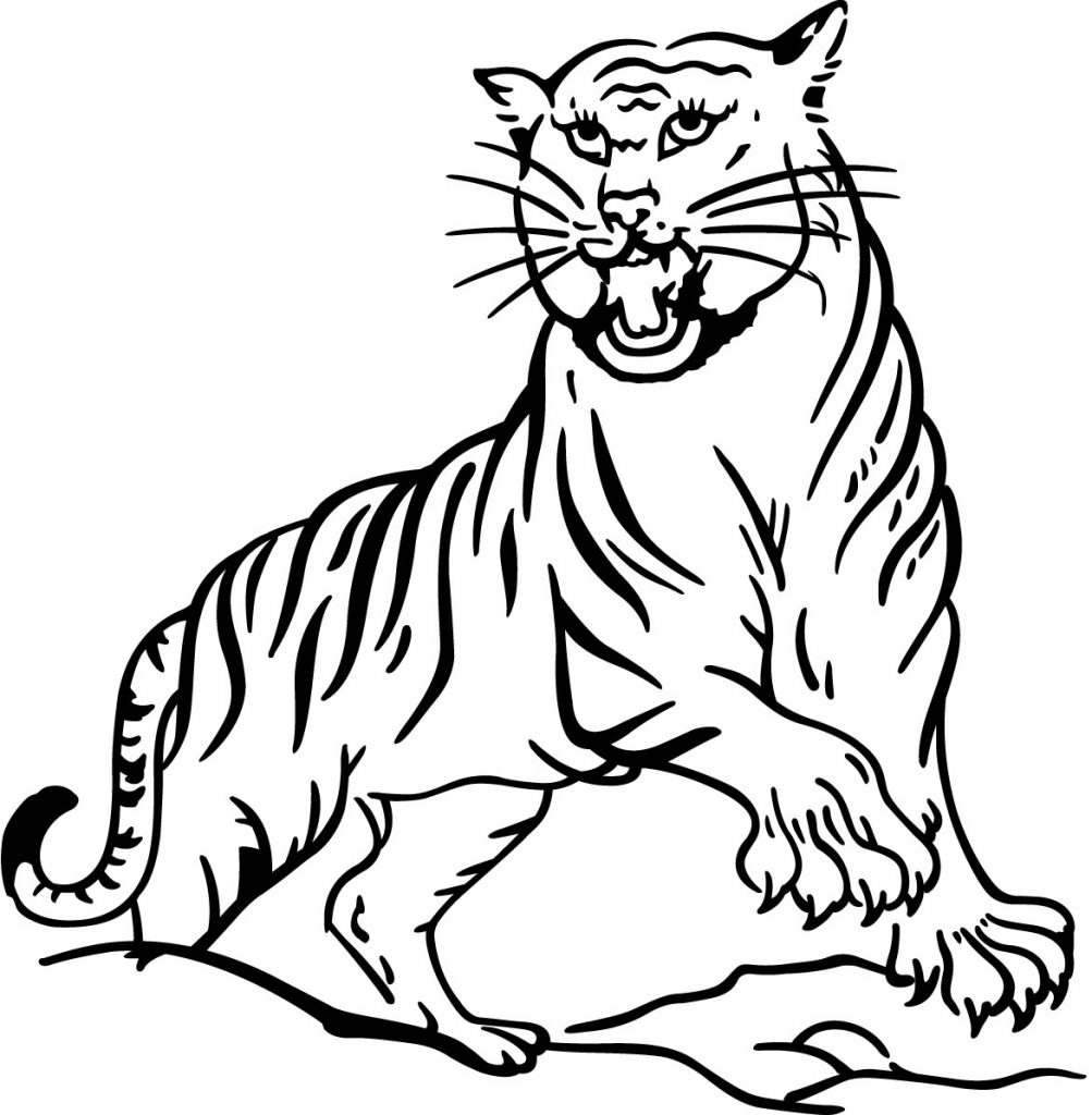 Free Prin
table Tiger Coloring Pages For Kids