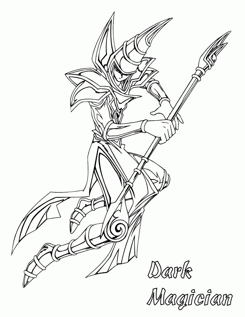 Dark Magician - Yugioh Coloring Pages.