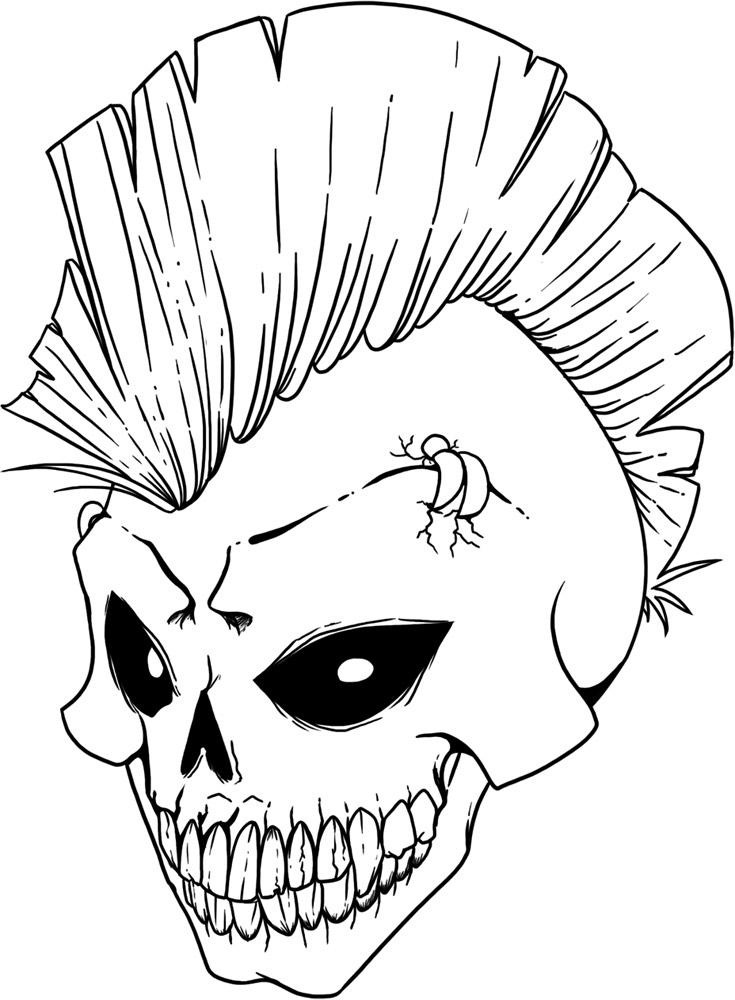 Day of The Dead Skull Coloring Pages