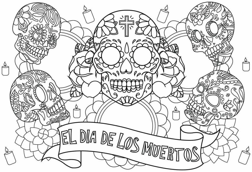 Day of the Dead Skull Coloring Pages