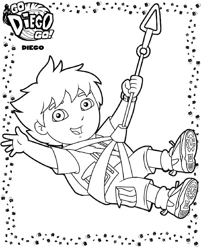 free printable diego coloring pages for kids