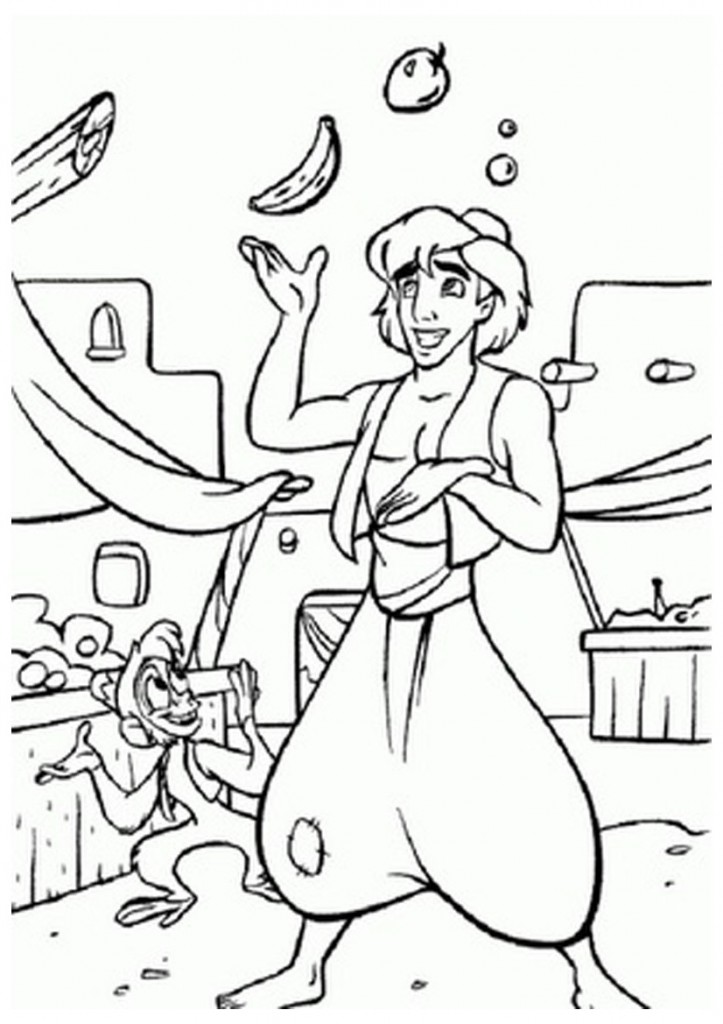 Disney Aladdin Coloring Pages For Free