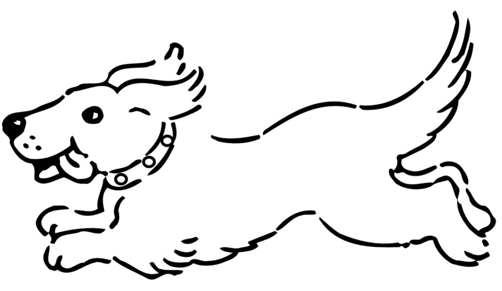Dog Running Coloring Page