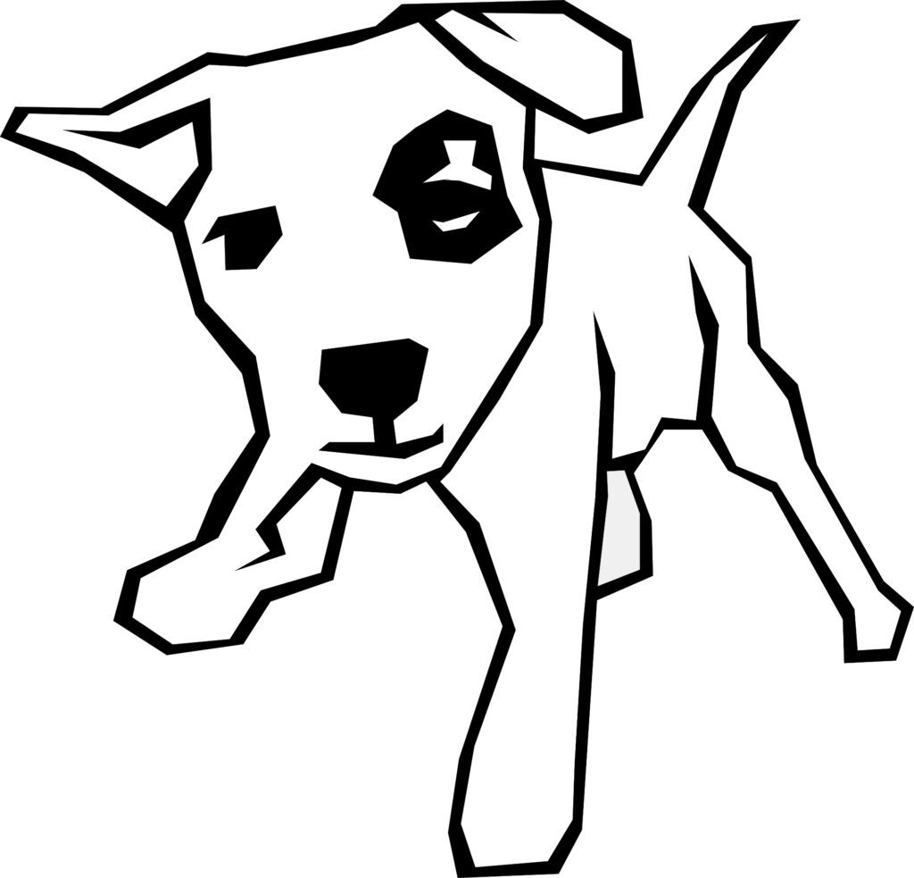 Dog With Black Around Eye Coloring Page