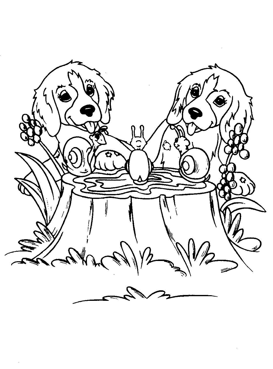 Kids Puppy Coloring Pages 4