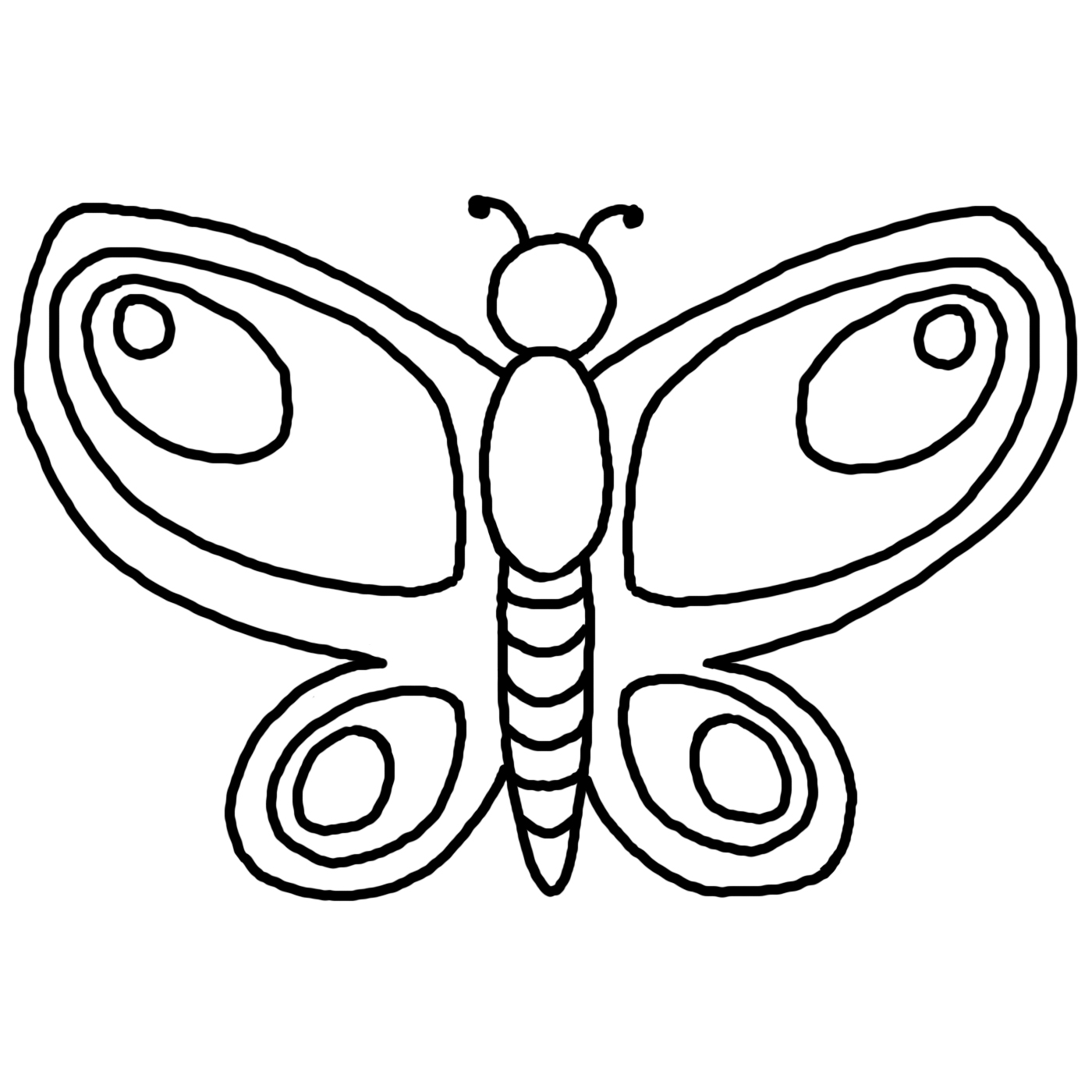 Easy Butterfly Coloring Page