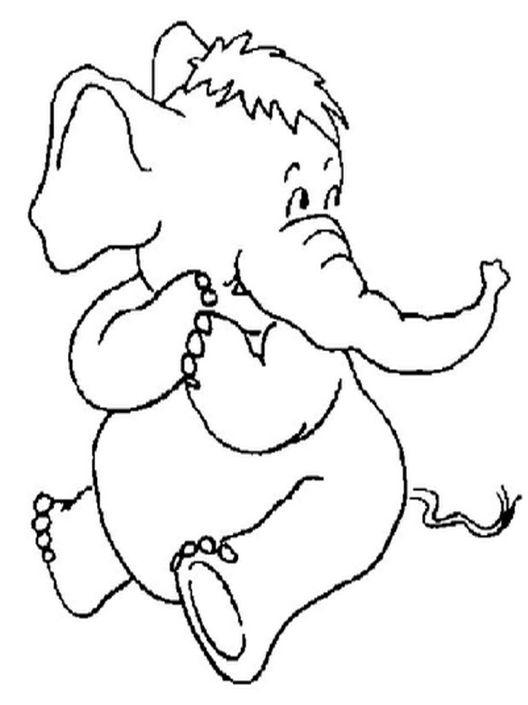 Elephant Coloring Pages For Kids