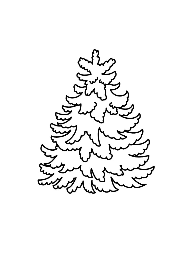 Evergreen Tree Coloring Pages