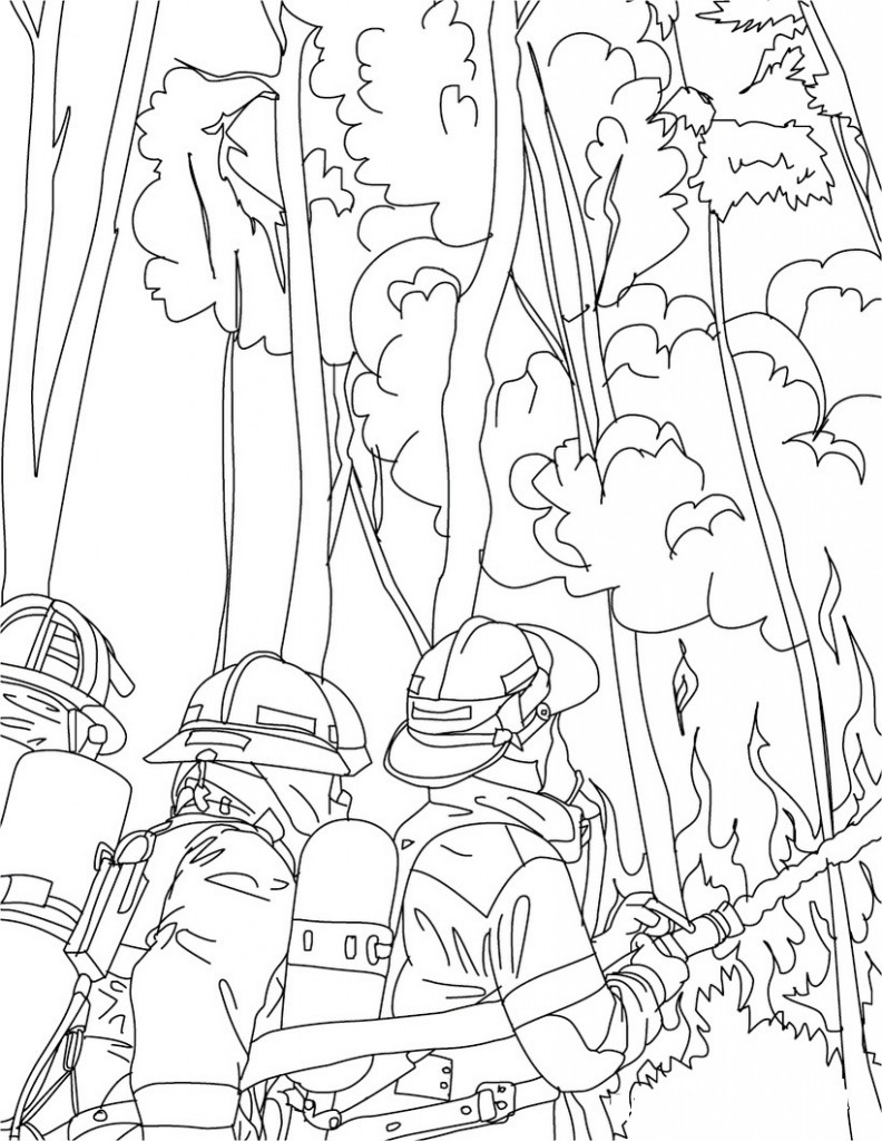 Firefighter Coloring Pages Kids