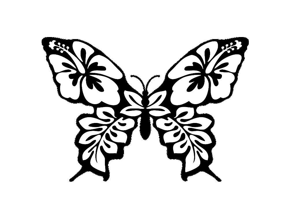 Flower Butterfly Coloring Page