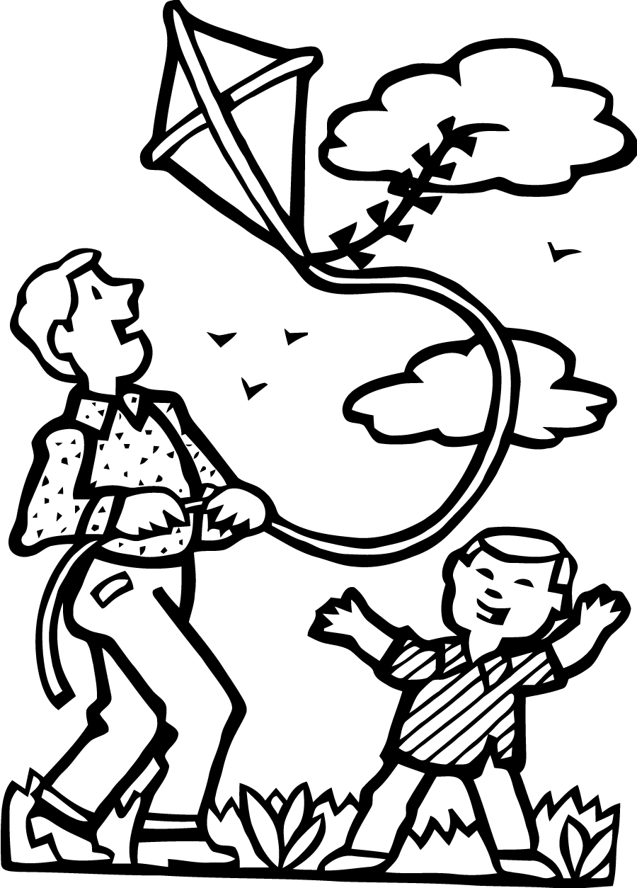 kite coloring pages