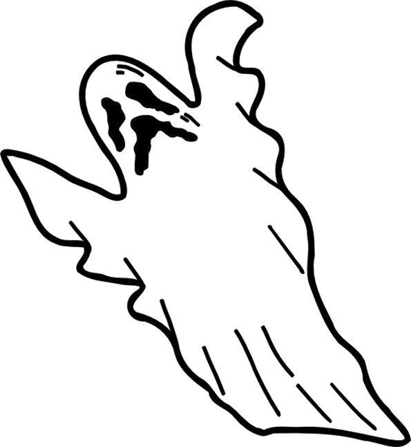 Flying Ghost Coloring Page