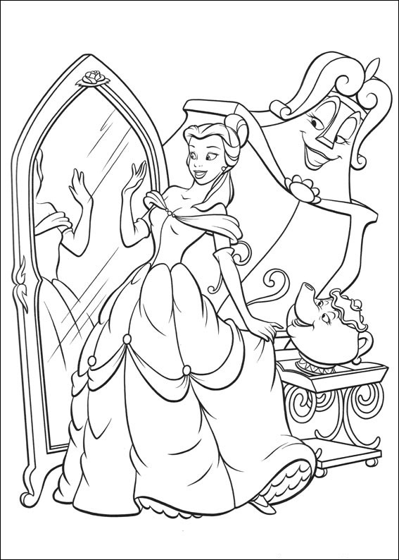 Free Beauty and The Beast Coloring Pages