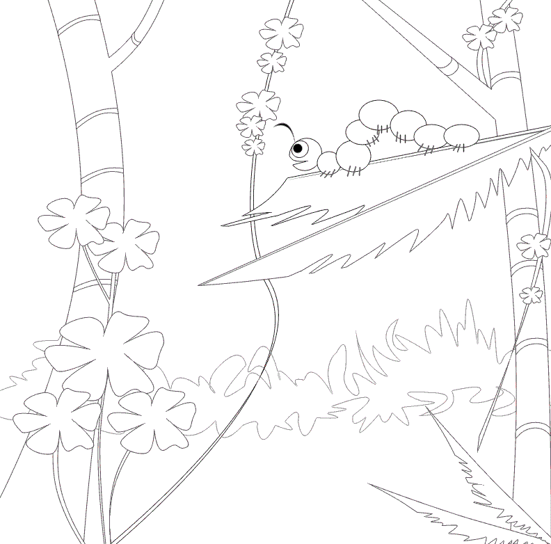 Free Caterpillar Coloring Pages