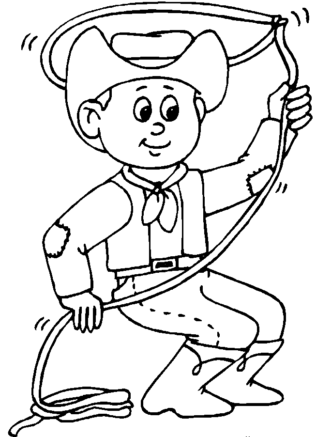 Free Cowboy Coloring Pages