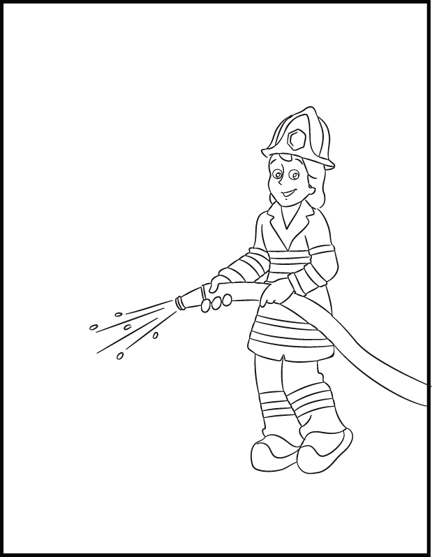 Free Firefighter Coloring Pages