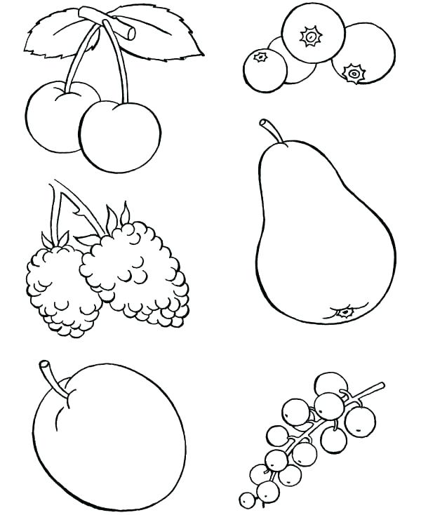 Free Fruits Coloring Page
