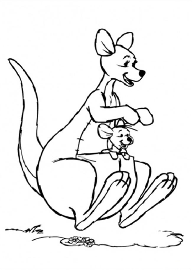 Free Kangaroo Coloring Pages For Kids