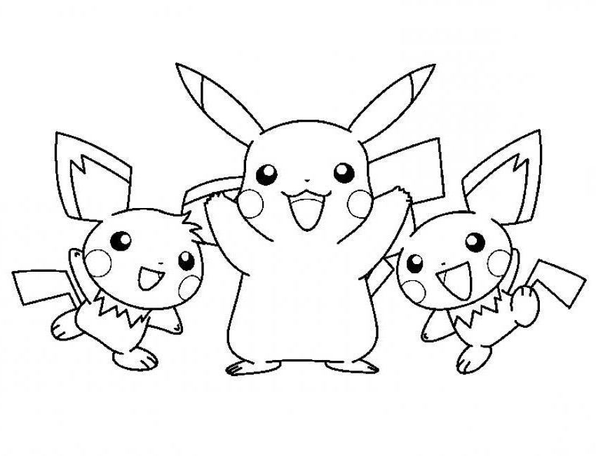 free printable pikachu coloring pages for kids