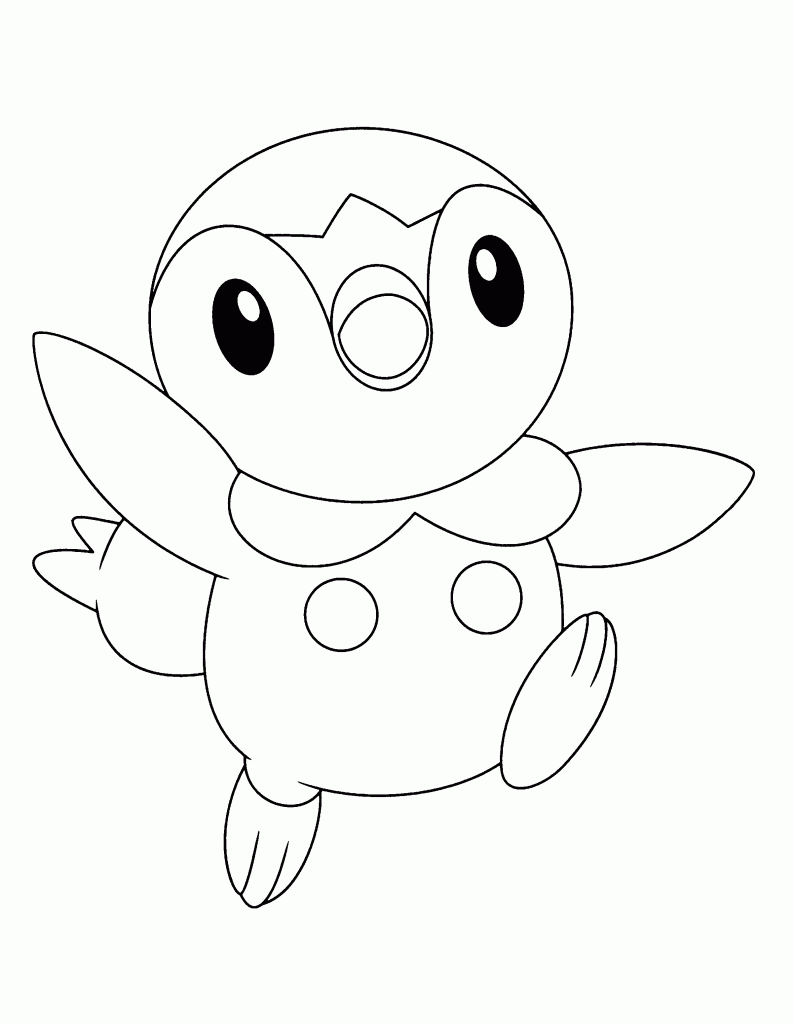 Free Piplup Pokemon Coloring Pages